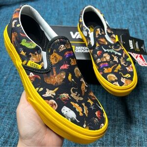 RARE Vans x National Geographic Slip On Sneakers Limited Edition Size 5 Junior